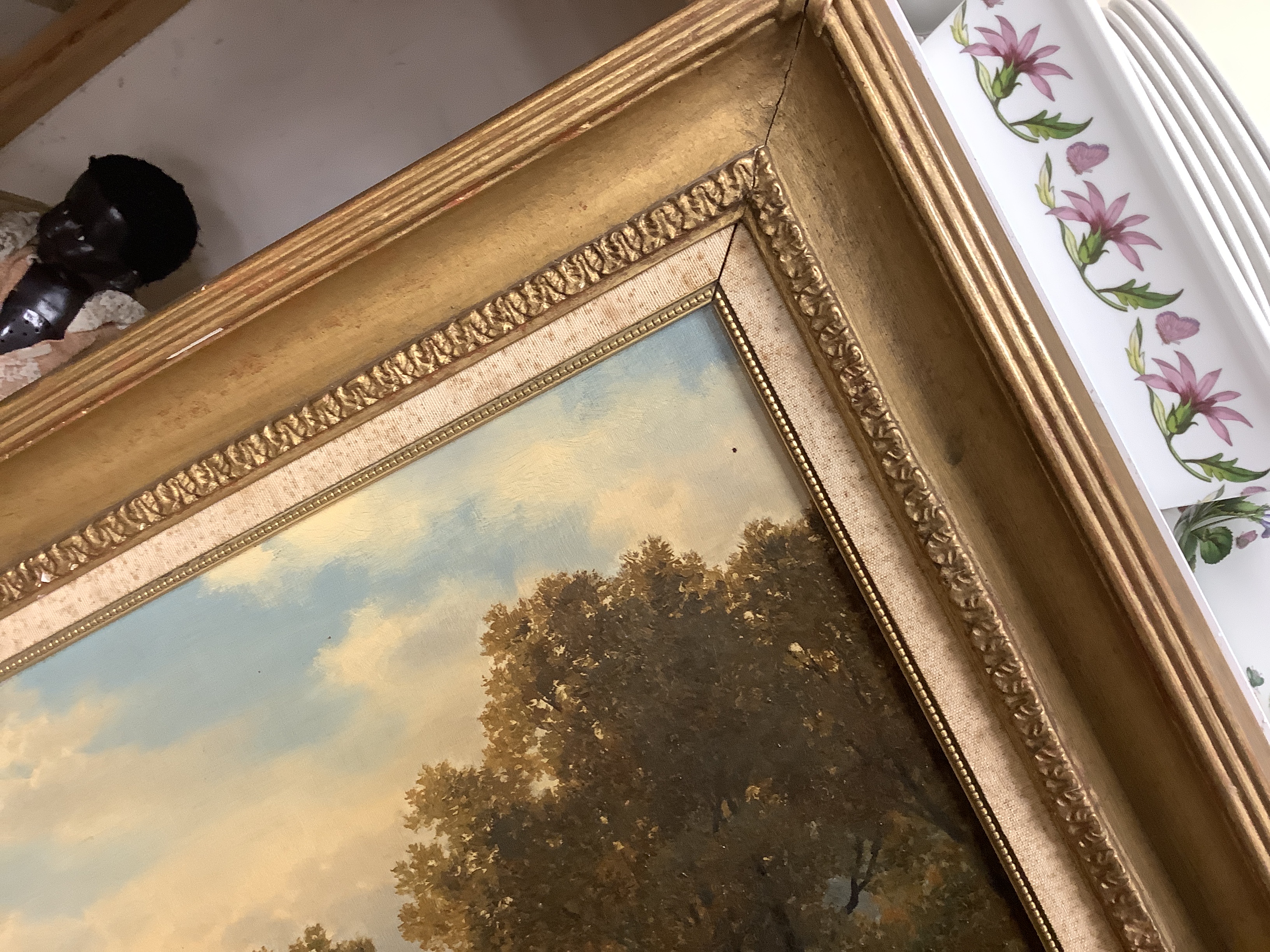 Henry Cheadle (1852-1910) oil on canvas, Wooded landscape, signed and dated '92, details verso, 50 x 75cm
